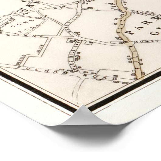 Whitebread's Karte von LONDON 1853 Poster (Ecke)