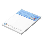 Whitecal Blue Nähmaschine Notepad Notizblock (Rotiert)