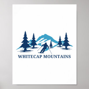 Whitecap Mountains Wisconsin Skigebiet Skifahren S Poster