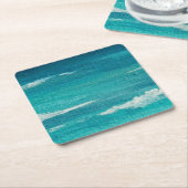 Whitecaps Warme türkisfarbene Golfgewässer Rechteckiger Pappuntersetzer (angewinkelt)