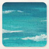 Whitecaps Warme türkisfarbene Golfgewässer Rechteckiger Pappuntersetzer (Vorderseite)
