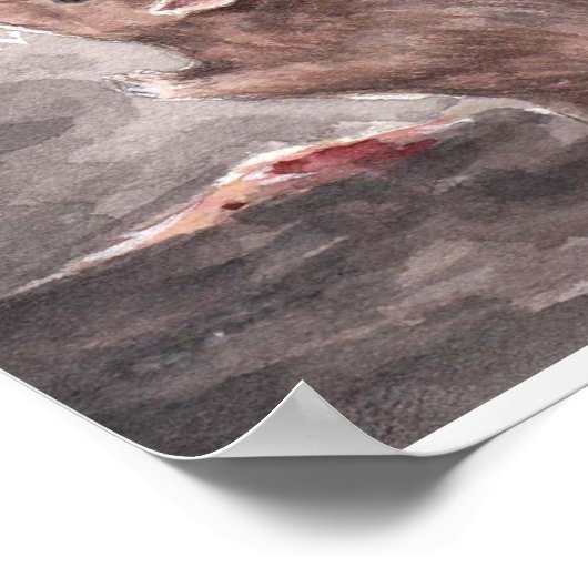 Whitechapel Rat an der Mauer Poster (Ecke)