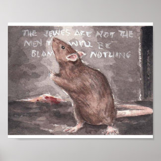 Whitechapel Rat an der Mauer Poster