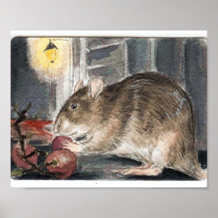 Whitechapel Rat mit Trauben Poster