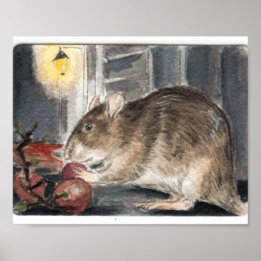 Whitechapel Rat mit Trauben Poster (Vorne)