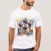 Whiteeared Marmosets 060624AREF122 - Watercolor T-Shirt (Vorderseite)