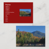 Whiteface Berg über wenigem Cherrypatch Teich Visitenkarte (Vorne/Hinten)