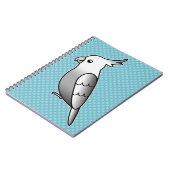 Whiteface Cartoon Cockatiel Parrot Bird Notizblock (Linke Seite)