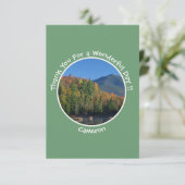 Whiteface Mountain, Autumn Party Items von Adirond Dankeskarte (Stehend Vorderseite)