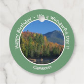 Whiteface Mountain, Autumn Party Items von Adirond Geschenkanhänger (Rückseite)