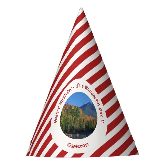 Whiteface Mountain, Autumn Party Items von Adirond Partyhütchen (Vorderseite)