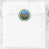 Whiteface Mountain, Autumn Party Items von Adirond Runder Aufkleber (Tasche)