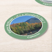 Whiteface Mountain, Autumn Party Items von Adirond Runder Pappuntersetzer (Angewinkelt)