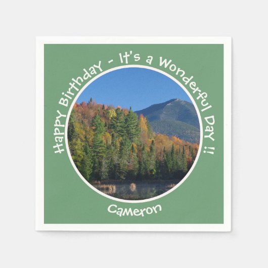 Whiteface Mountain, Autumn Party Items von Adirond Serviette (Vorderseite)