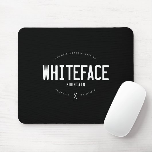 Whiteface Mountain New York Graphic Distressed Vin Mousepad (Mit Mouse)