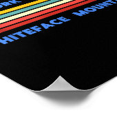 Whiteface Mountain New York Skiing Skier Ski Retro Poster (Ecke)