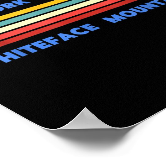 Whiteface Mountain New York Skiing Skier Ski Retro Poster (Ecke)