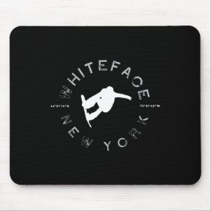 Whiteface Mountain New York Vintag Retro Snowboar Mousepad