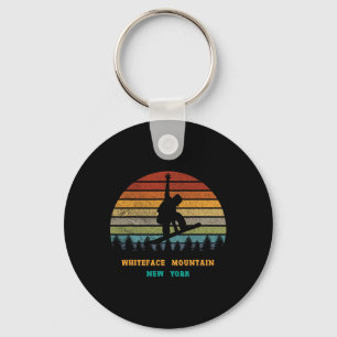 Whiteface Mountain New York Vintage Sun Snowboarde Schlüsselanhänger