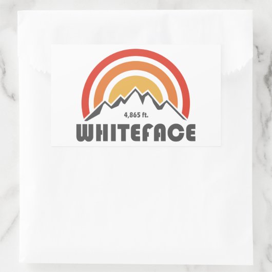 Whiteface Mountain Rechteckiger Aufkleber (Tasche)
