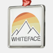 Whiteface Mountain Retro Ornament Aus Metall (Links)