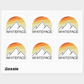 Whiteface Mountain Retro Quadratischer Aufkleber (Blatt)