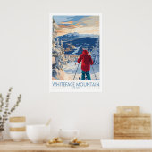 Whiteface Mountain Ski-Wandkunst Ski-Druck 1 Poster (Küche)