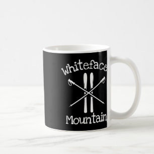 Whiteface Mountain Skifahren Ski Skifahrer Stöcke  Kaffeetasse