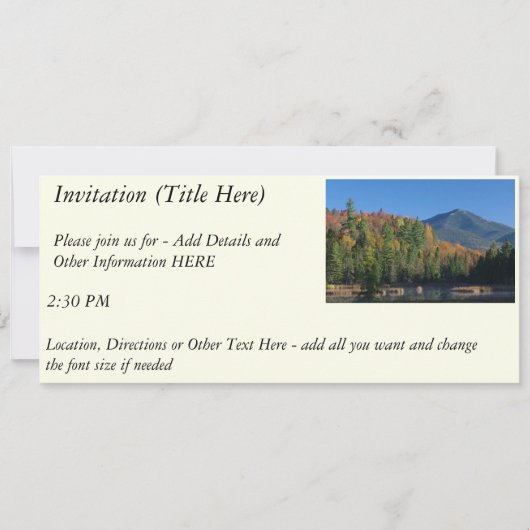 Whiteface Mountain über dem kleinen Cherrypatch Po Einladung (Vorderseite)