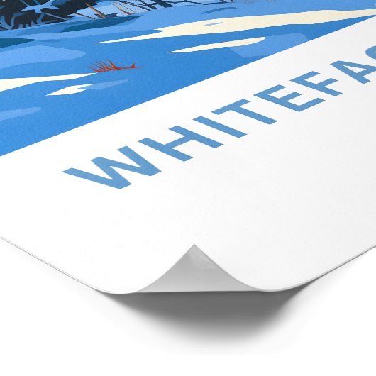 Whiteface Mountains New York Travel Print Poster (Ecke)