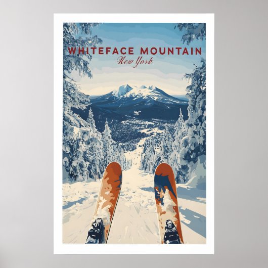 Whiteface-Schneeszene-Bergdruck 1 Poster (Vorne)