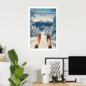 Whiteface-Schneeszene-Bergdruck 1 Poster (Heimbüro)