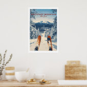 Whiteface-Schneeszene-Bergdruck 1 Poster (Küche)