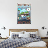 Whitefisch, MontanaScenic Travel Poster Leinwanddruck (Insitu (Schlafzimmer))