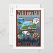 Whitefisch, MontanaScenic Travel Poster Postkarte (Vorne/Hinten)