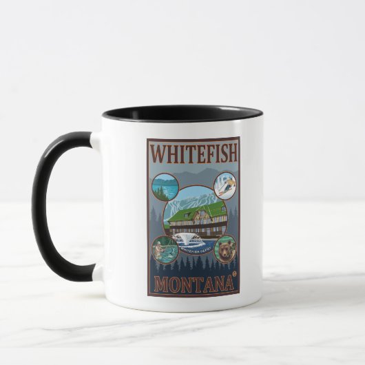 Whitefisch, MontanaScenic Travel Poster Tasse (Links)