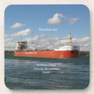 Whitefish Bay Set von 6 harten Untersetzer aus Kun