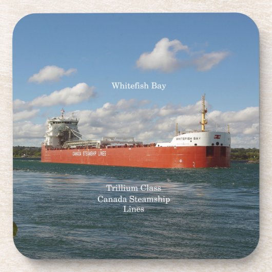Whitefish Bay Set von 6 harten Untersetzer aus Kun (Vorderseite)