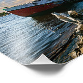 Whitefish Boat Along Lake Michigan Fotodruck (Ecke)