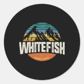 Whitefish Montana Außenbereich Runder Aufkleber (Vorderseite)