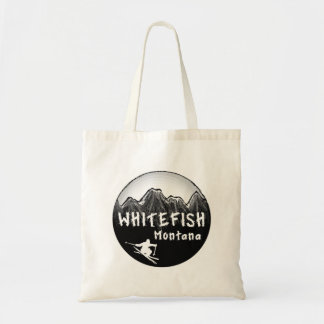 Whitefish Montana künstlerischer Skifahrer Tragetasche