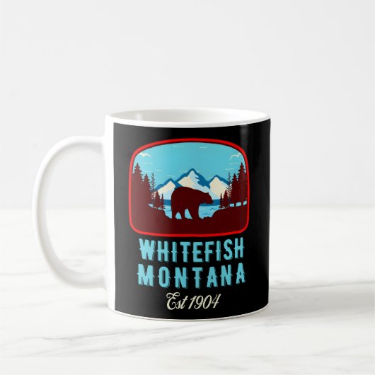 Whitefish Montana Wilder Bärenberg Kaffeetasse (Links)