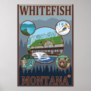 Whitefish, MontanaScenic Travel Poster