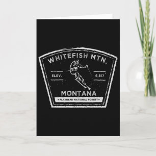 Whitefish Mountain Montana Schnee Skifahren Karte