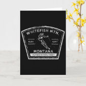 Whitefish Mountain Montana Schnee Skifahren  Karte (Gelbe Blume)