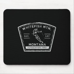Whitefish Mountain Montana Schnee Skifahren  Mousepad