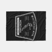 Whitefish Mountain Montana Snow Skiing Fleecedecke (Vorderseite (Horizontal))