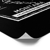 Whitefish Mountain Montana Snow Skiing  Poster (Ecke)