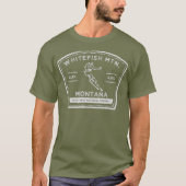 Whitefish Mountain Montana Snow Skiing T-Shirt (Vorderseite)