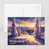 Whitefish Mountain Resort USA Postkarte (Vorne/Hinten)